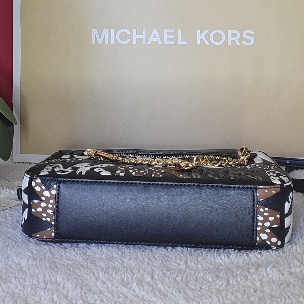 🆕MICHAEL KORS Jet Set Item Large Graphic Logo Chain Crossbody👜 - Picture 9 of 11